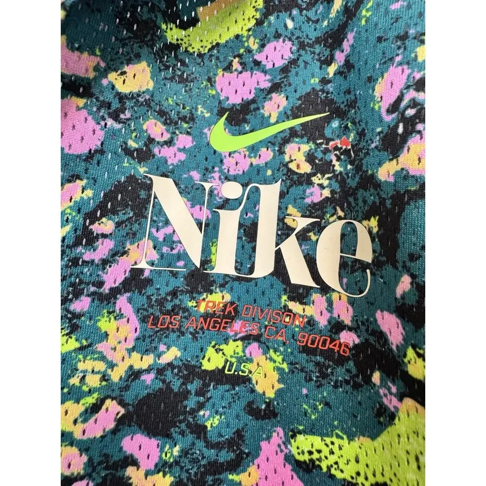 Nike Dri-FIT Button Front Mesh Shirt XL Multicolor